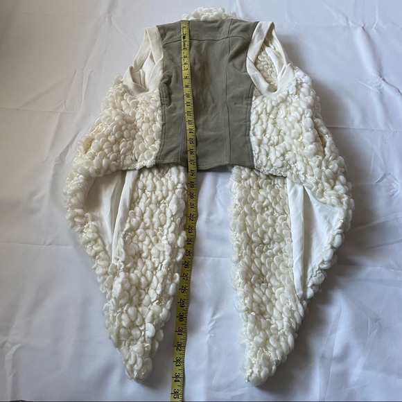 Miha Ivory Felix Textured Knobby Wool Suede sweater vest size small - Picture 11 of 15